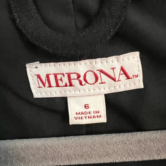 Merona Black sleeveless long jacket with pockets - Picture 5 of 6